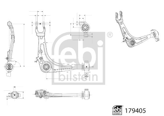 Control/Trailing Arm, wheel suspension FEBI BILSTEIN 179405 2