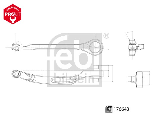 Control/Trailing Arm, wheel suspension FEBI BILSTEIN 176643 3