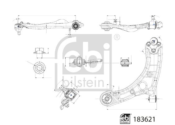 Control/Trailing Arm, wheel suspension FEBI BILSTEIN 183621