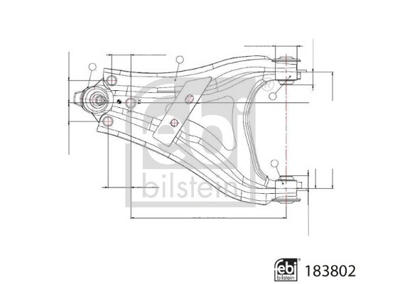 Control/Trailing Arm, wheel suspension FEBI BILSTEIN 183802