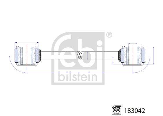 Link/Coupling Rod, stabiliser bar FEBI BILSTEIN 183042