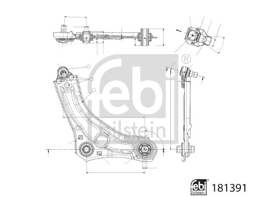 Control/Trailing Arm, wheel suspension FEBI BILSTEIN 181391 2