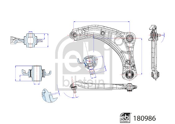 Control/Trailing Arm, wheel suspension FEBI BILSTEIN 180986 2