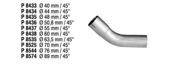 Exhaust Pipe, universal FENNO P8436