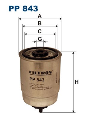 Fuel filter FILTRON PP843