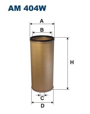 Secondary Air Filter FILTRON AM404W