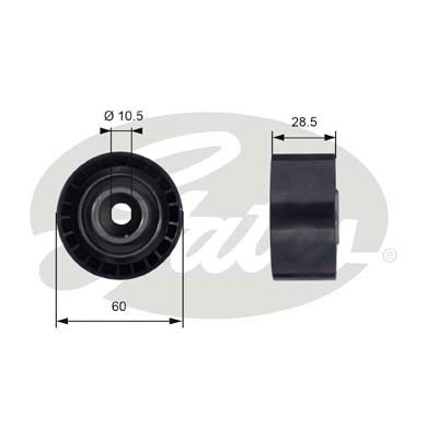 Deflection/Guide Pulley, timing belt GATES T42036