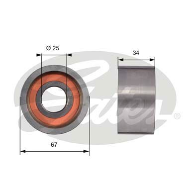 Deflection/Guide Pulley, timing belt GATES T41178