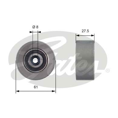 Deflection/Guide Pulley, timing belt GATES T42151