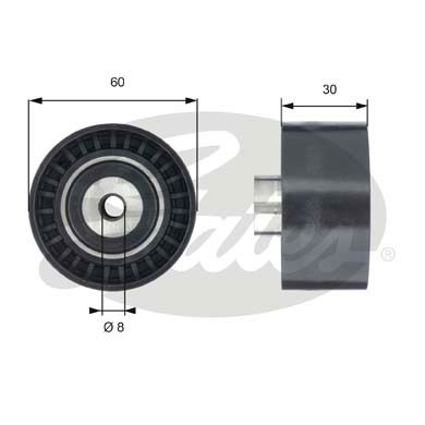 Deflection/Guide Pulley, timing belt GATES T42188