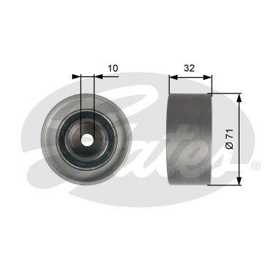 Deflection/Guide Pulley, timing belt GATES T42094