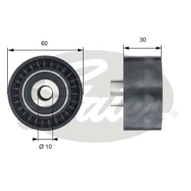 Deflection/Guide Pulley, timing belt GATES T42199