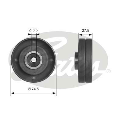 Deflection/Guide Pulley, timing belt GATES T41174
