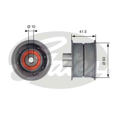 Deflection/Guide Pulley, timing belt GATES T42106