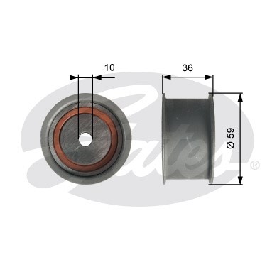Deflection/Guide Pulley, timing belt GATES T41227