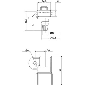 Sensor, intake manifold pressure HC-Cargo 182068 3