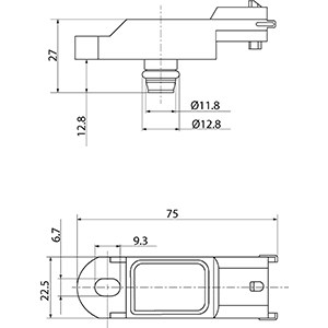 Sensor, intake manifold pressure HC-Cargo 182076 3