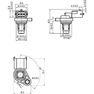 Sensor, camshaft position HC-Cargo 150864 3