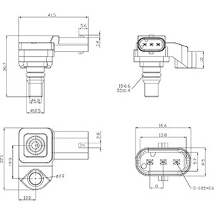 Sensor, intake manifold pressure HC-Cargo 182063 3