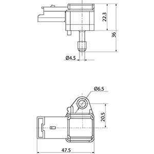 Sensor, intake manifold pressure HC-Cargo 182104 3