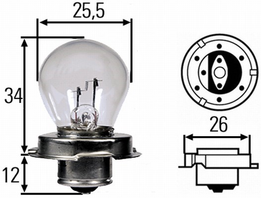 Bulb, headlight HELLA 8GA008899-061