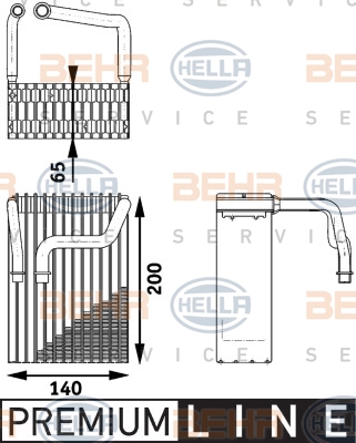 Evaporator, air conditioning HELLA 8FV351211-361