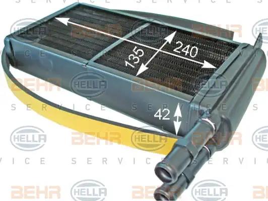 Heat Exchanger, interior heating HELLA 8FH351313-131