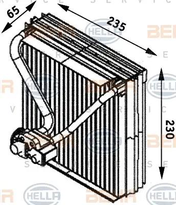 Evaporator, air conditioning HELLA 8FV351211-561