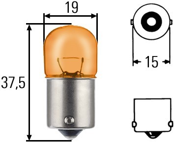 Bulb, direction indicator HELLA 8GA002071-051 2