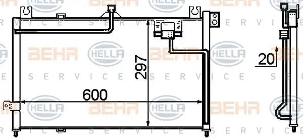 Condenser, air conditioning HELLA 8FC351306-121