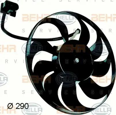 Fan, radiator HELLA 8EW351043-311