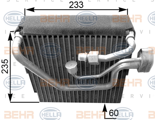 Evaporator, air conditioning HELLA 8FV351210-651
