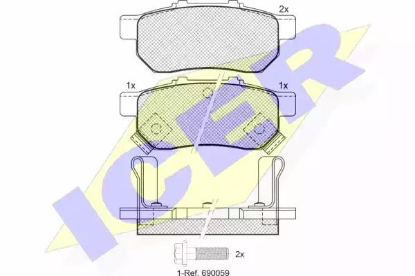 Brake Pad Set, disc brake ICER 181024