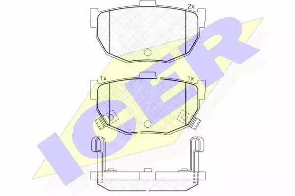 Brake Pad Set, disc brake ICER 181144