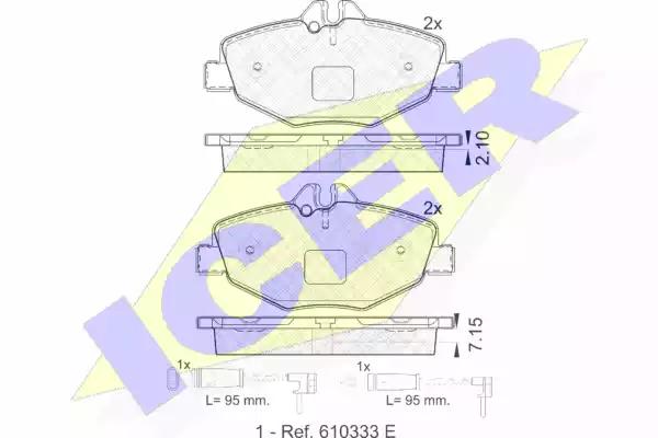 Brake Pad Set, disc brake ICER 181527
