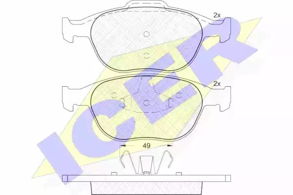 Brake Pad Set, disc brake ICER 181537