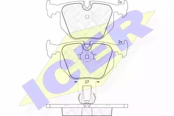 Brake Pad Set, disc brake ICER 181549