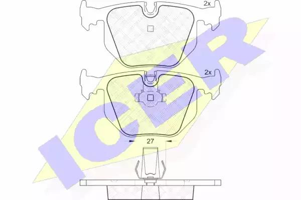 Brake Pad Set, disc brake ICER 181552