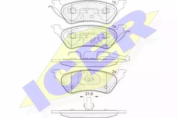 Brake Pad Set, disc brake ICER 181564