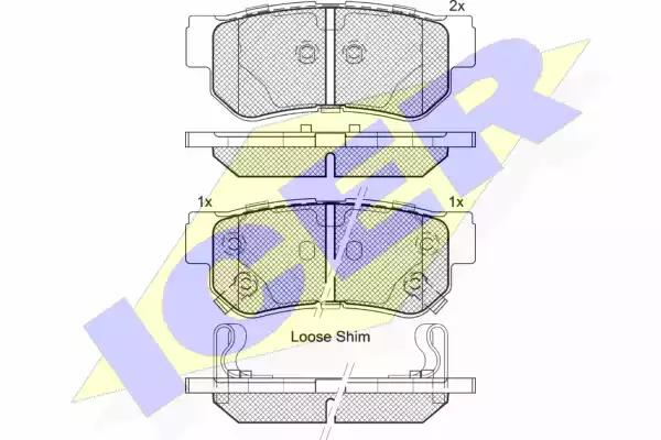 Brake Pad Set, disc brake ICER 181645