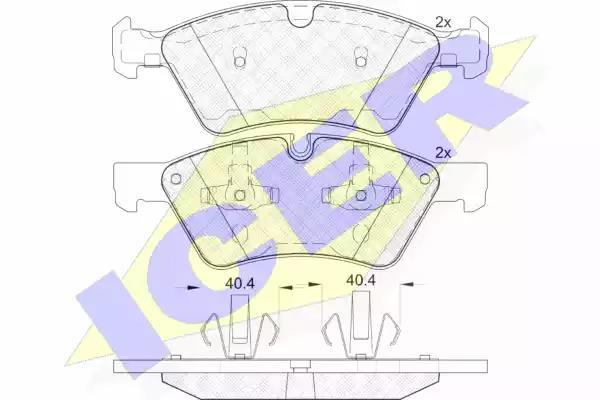 Brake Pad Set, disc brake ICER 181771