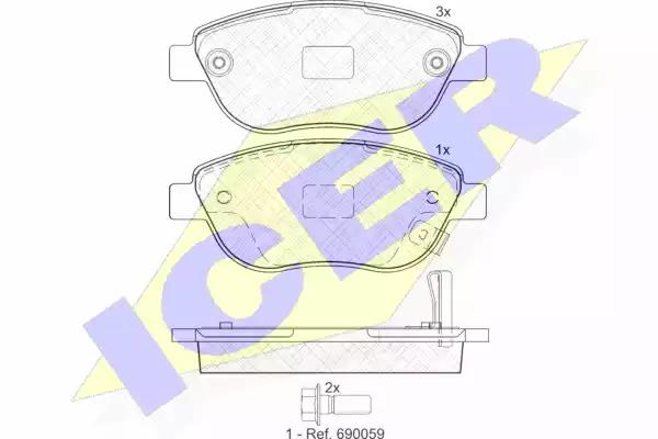 Brake Pad Set, disc brake ICER 181809