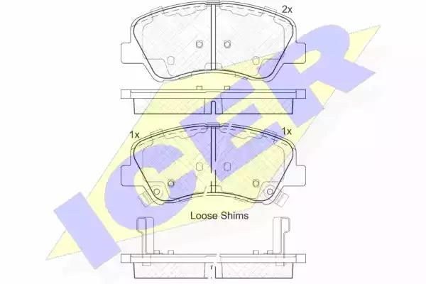 Brake Pad Set, disc brake ICER 182035