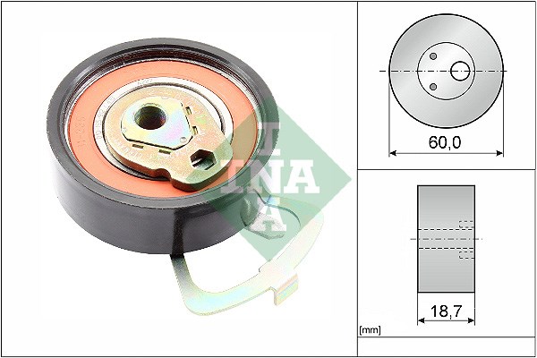 Tensioner Pulley, timing belt INA 531033910