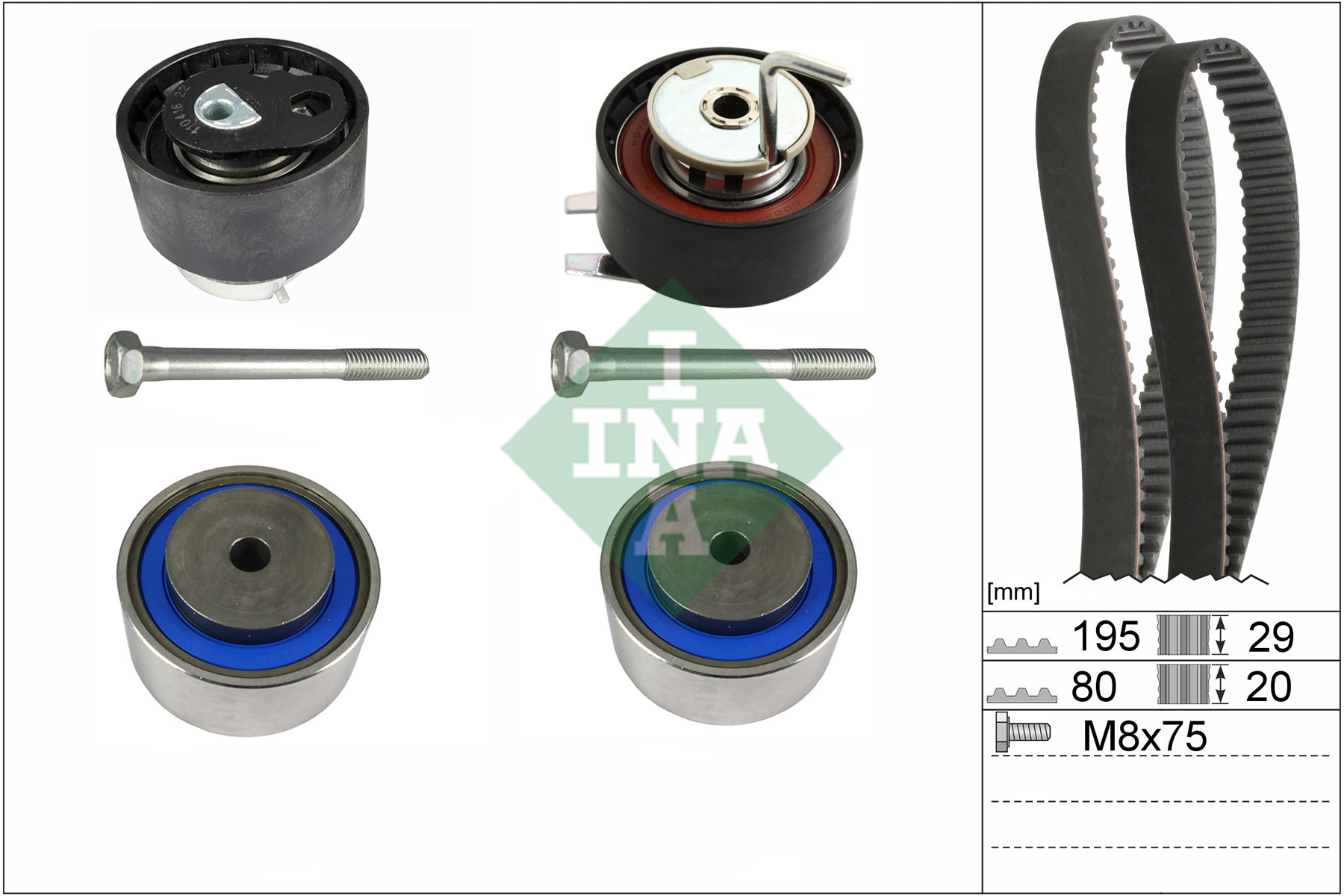 Timing Belt Kit INA 530076610 2