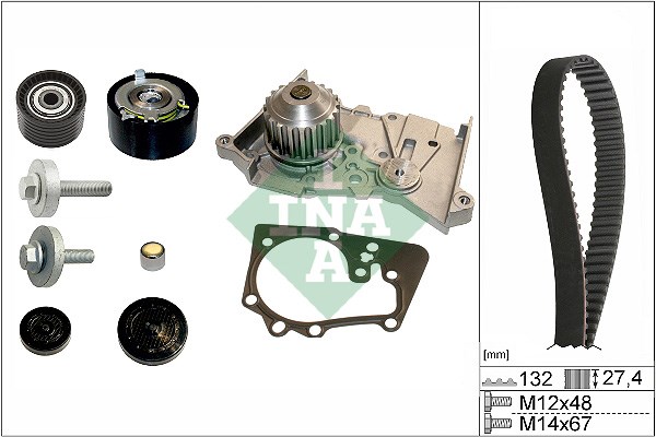 Water Pump & Timing Belt Kit INA 530063930
