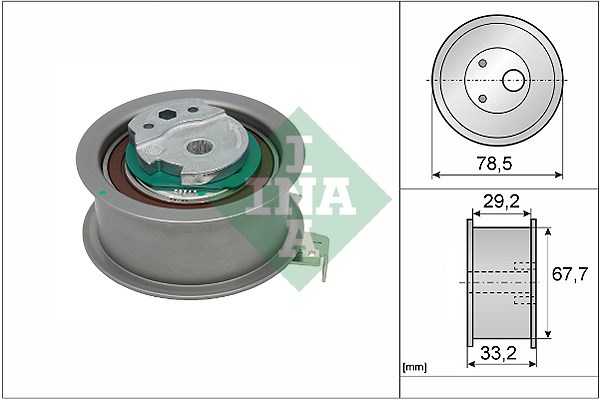 Tensioner Pulley, timing belt INA 531092710