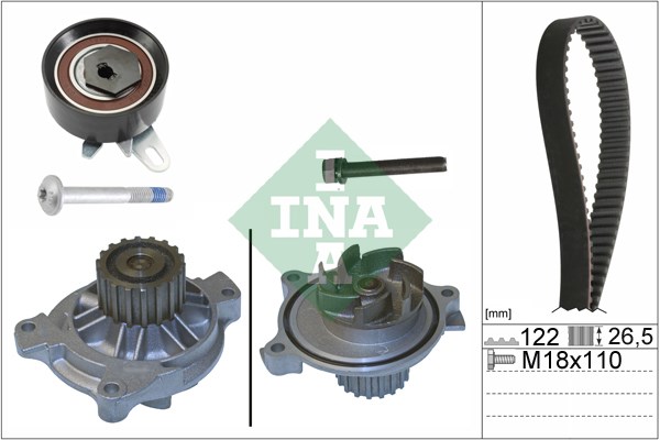 Water Pump & Timing Belt Kit INA 530017531