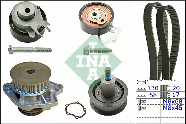 Water Pump & Timing Belt Kit INA 530053830