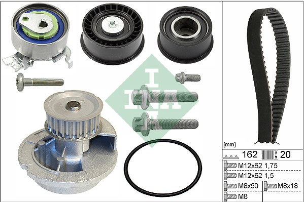 Water Pump & Timing Belt Kit INA 530044331